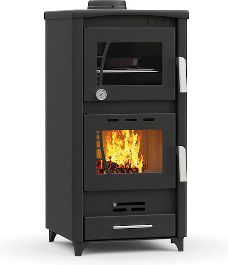 Thermogatz GS 12 Oven Oțel Soba pe lemne cu Cuptor 12kW Gri