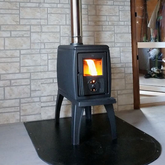 Plamen Gusseisen Holzofen 11kW Schwarz