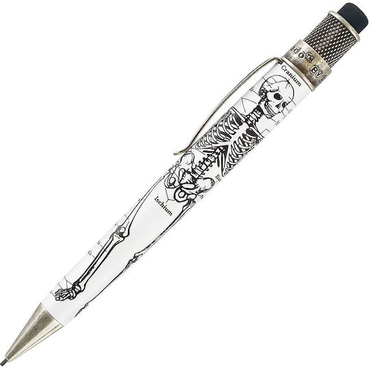 Retro 51 Creion mecanic de desen Metalic cu Radiera 1buc Gri