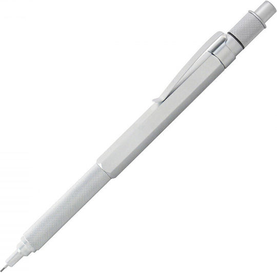 Retro 51 Μηχανικό Μολύβι από Ορείχαλκο 0.7mm με Γόμα 1τμχ Γκρι