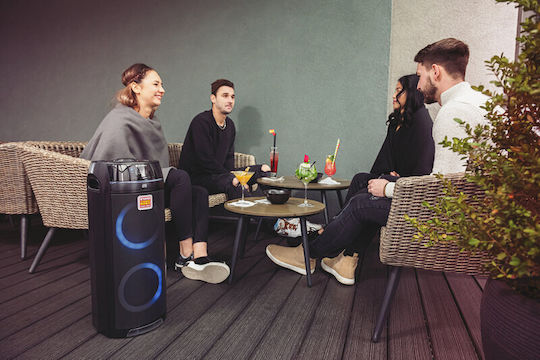 GoGEN Ηχείο Karaoke με Ενσύρματo Μικρόφωνο και Εφέ Φωτισμού Happee BPS736CD Μαύρο
