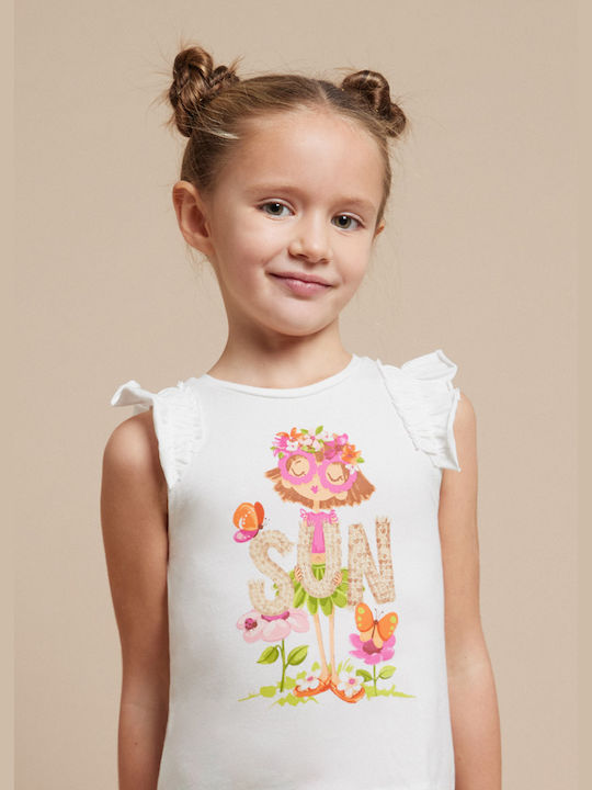 Mayoral Children's Blouse Short Sleeve Ecru