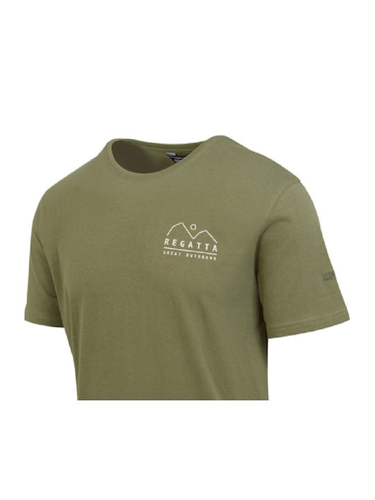 Regatta Ανδρικό Διαφημιστικό T-shirt Κοντομάνικο σε Χακί Χρώμα