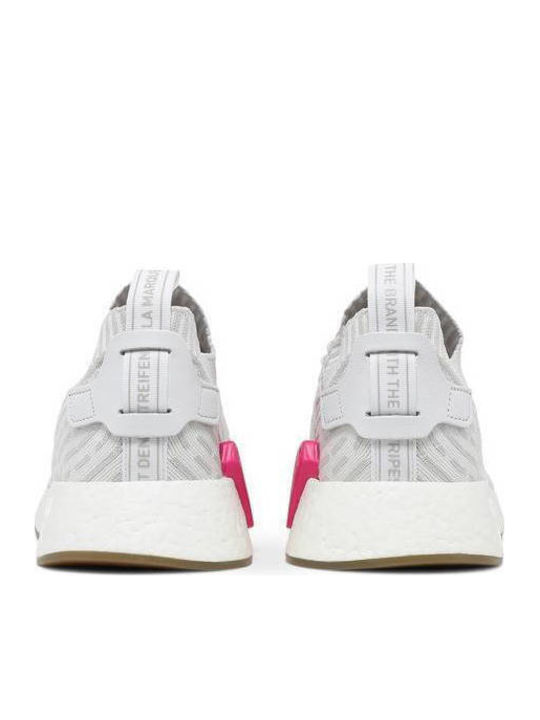 NMD_R2 Primeknit Γυναικεία Sneakers Λευκά