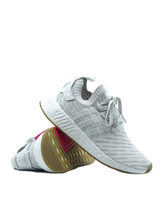 NMD_R2 Primeknit Γυναικεία Sneakers Λευκά