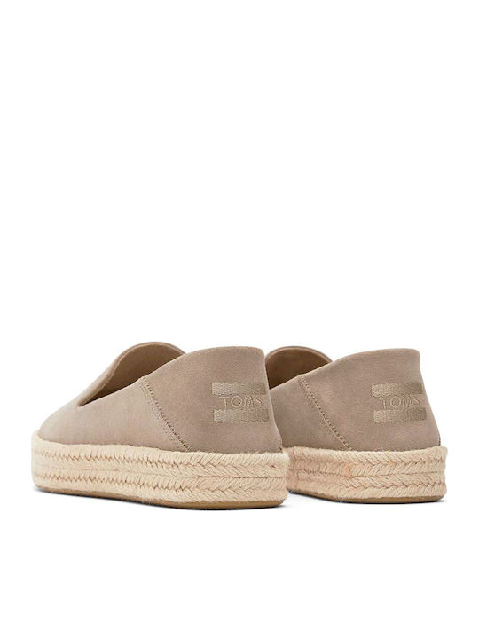 Carolina Women's Suede Espadrilles Beige