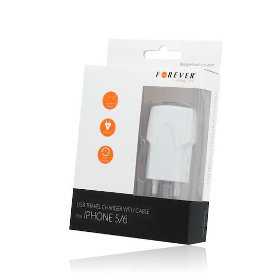Forever Charger Without Cable with USB-A Port White (80-0406)