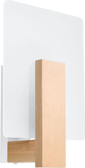 Sollux Lappo Modern Lamp Wall with Socket E14 Beige 14x15.5x14cm