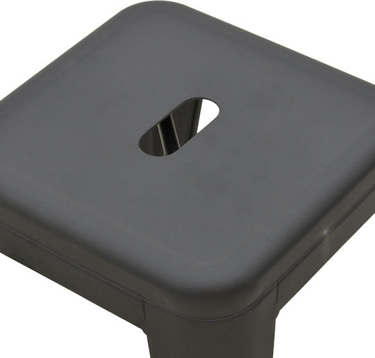 Metallic Outdoor Stool Utopia Black 30x30x45cm