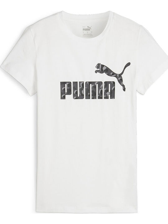 Γυναικείο Αθλητικό T-shirt Animal Print Λευκό