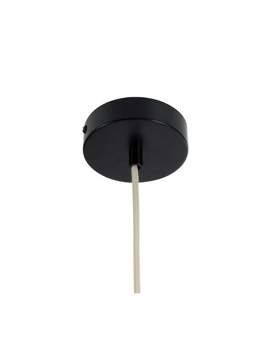 GloboStar Beads Κρεμαστό Φωτιστικό Μπεζ με Ντουί E27 4εκ.