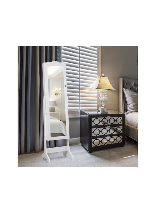 Costway Floor Mirror with White Wooden Frame 160x41.5cm