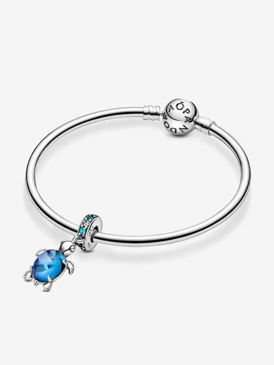 Pandora Charm Tier aus Silber Hellblau