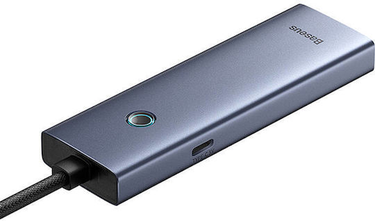 Baseus Ultrajoy Series Lite Hub USB 3.0 cu 4 Porturi USB-A Ethernet Gri