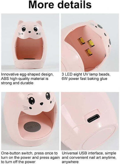 Nageltrockner LED 4W Rosa