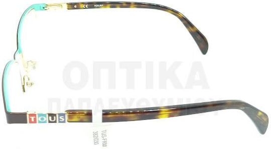 Tous Metal Eyeglass Frame Black VTO382 033M