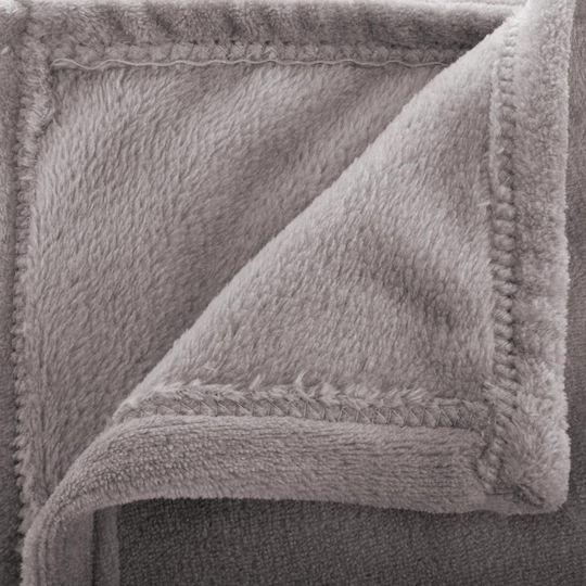 Armchair Throw Fleece 130x180cm Gray