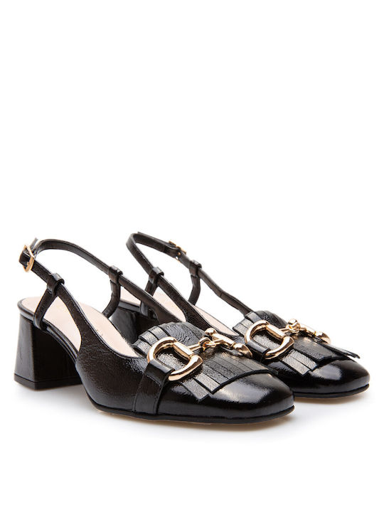 Labrini Patent Leather Black Heels