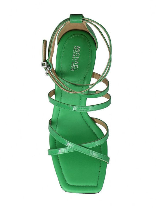Imani Leather Sandals Green