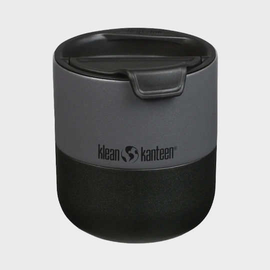Klean Kanteen Rise Glass Thermos Stainless Steel BPA Free 295ml Black with Straw