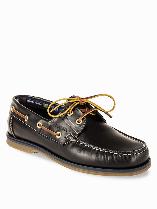 America Men's Piele Mocasini Albastru