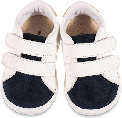 Babywalker White-Blue-Beige Baptism Leather Sneakers