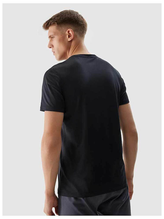 4F Men's Athletic Short Sleeve Blouse Black