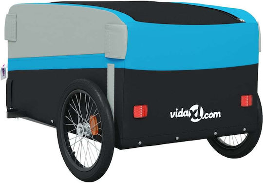 Vidaxl Bicycle Trailer Black Blue 45kg Iron