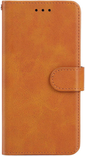 Wallet Piele / Piele artificială / Silicon Maro (Realme C55)