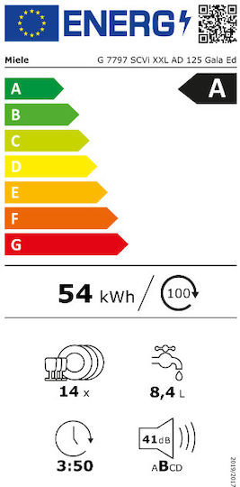 Miele Vollintegrierter Geschirrspüler mit Wi-Fi für 14 Gedecke B59.8xH84.5cm Gala Edition