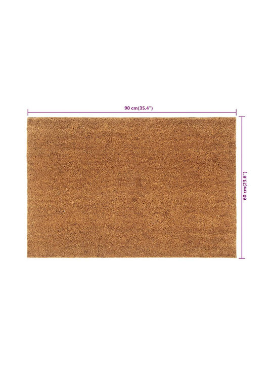 vidaXL Entrance Mat made of Coir with Anti-slip Backing Brown 60x90cm