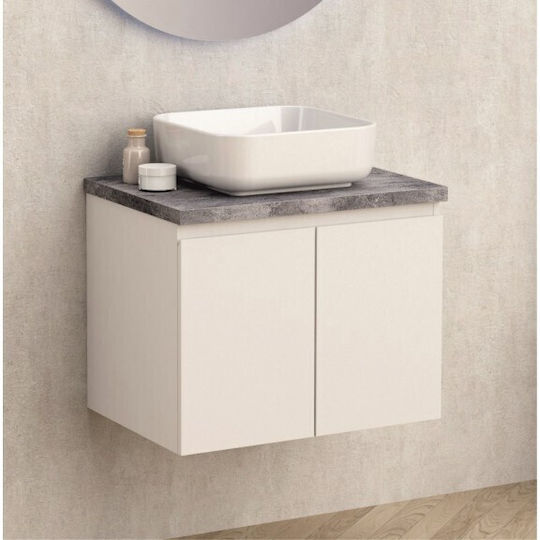 Inter Ceramic Πάγκος χωρίς Νιπτήρα Μ60xΒ43xΥ46cm Λευκός