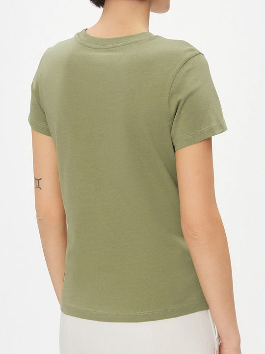 Vans Women's T-shirt with V Neck Green