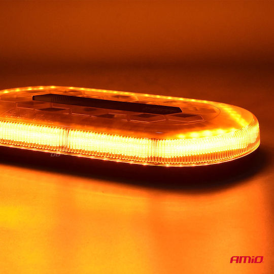 AMiO Φάρος Αυτοκινήτου LED 12 / 24V 32.8cm με Πορτοκαλί Φωτισμό