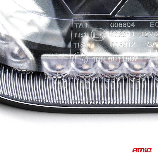 AMiO Φάρος Αυτοκινήτου LED 12 / 24V 32.8cm με Πορτοκαλί Φωτισμό