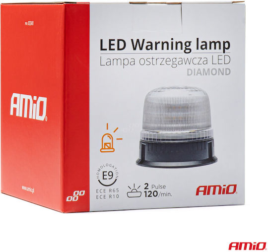 AMiO Car Beacon LED 12 / 24V 11.8cm with White / Orange Lighting