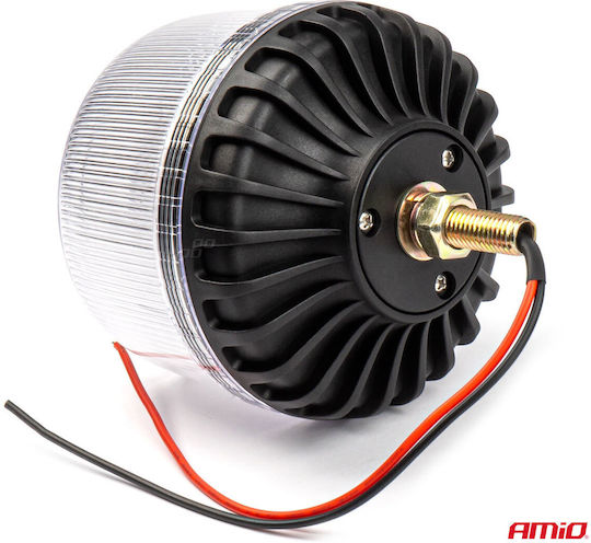 AMiO Φάρος Αυτοκινήτου LED 12 / 24V 15.4cm με Λευκό / Πορτοκαλί Φωτισμό
