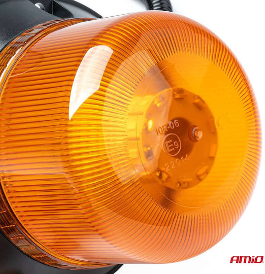 AMiO Φάρος Αυτοκινήτου LED 12 / 24V 11.5cm με Πορτοκαλί Φωτισμό