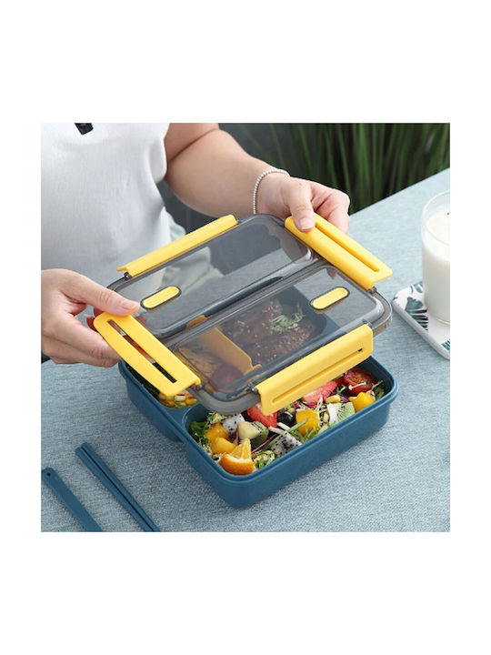 Lunchbox Kunststoff Gelb 19.8x19.8cm 1Stück