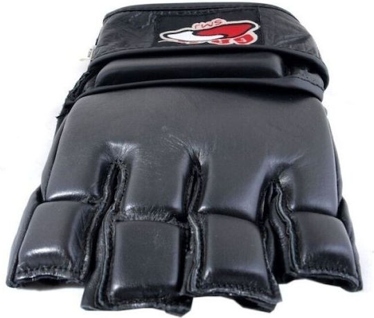 SMJ Sport MMA Handschuhe aus Kunstleder Schwarz