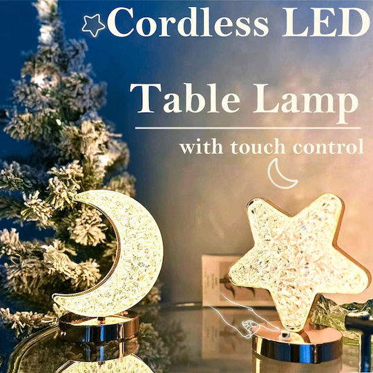 Lumină Crăciunesc Decorativ de birou Stea cu lumină LED Metalic Galben 3x3buc 1buc