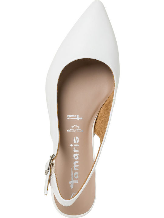 Leather White Heels