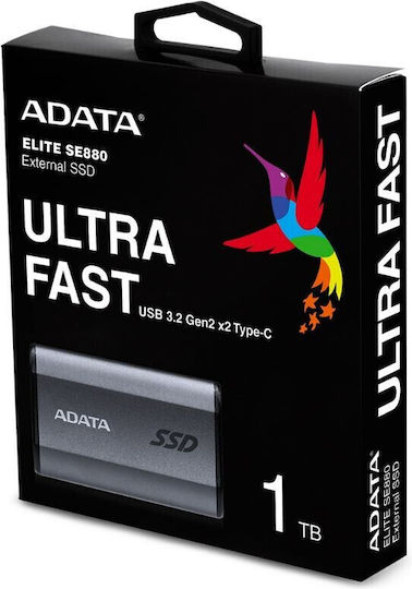 Adata Elite SE880 USB-C Εξωτερικός SSD 4TB 2.5" Γκρι