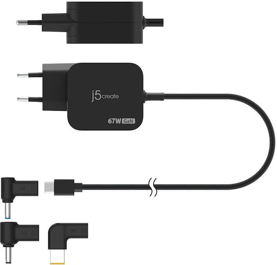 J5create Universal Laptop-Ladegerät mit abnehmbarem Netzkabel