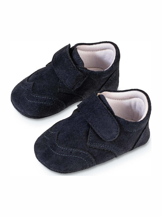 Babywalker Βαπτιστικά Δερμάτινα Oxfords Αγκαλιάς Navy Μπλε