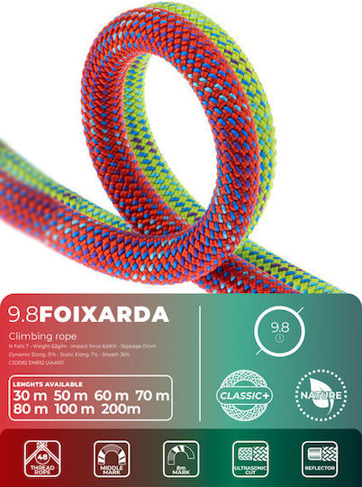 Fixe TR-FC-C000985040_1_3 Dynamic Climbing Rope with Length 40m Green