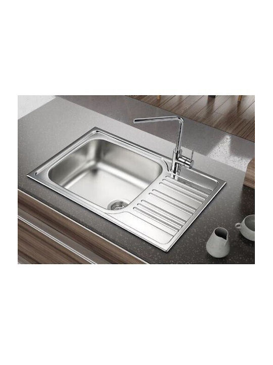 Donau DE 167 Vessel Sink Inox Matte W78xD50cm Silver