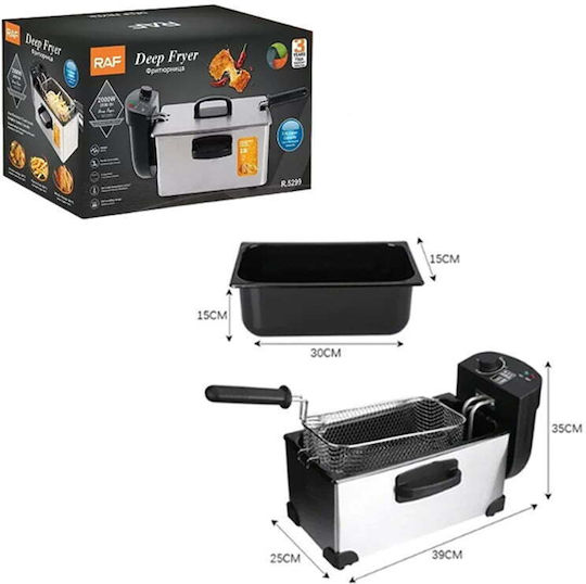 Raf R-5299 Deep Fryer 3lt Silver