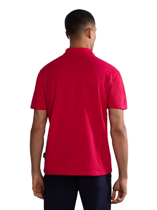 Napapijri Ealis Herren Shirt Kurzarm Polo Rot