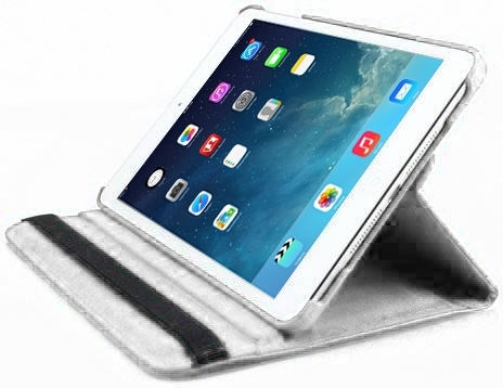 iPad 9.7 2018 Flip Cover Rotating Durable White (iPad 2017/2018 9.7")